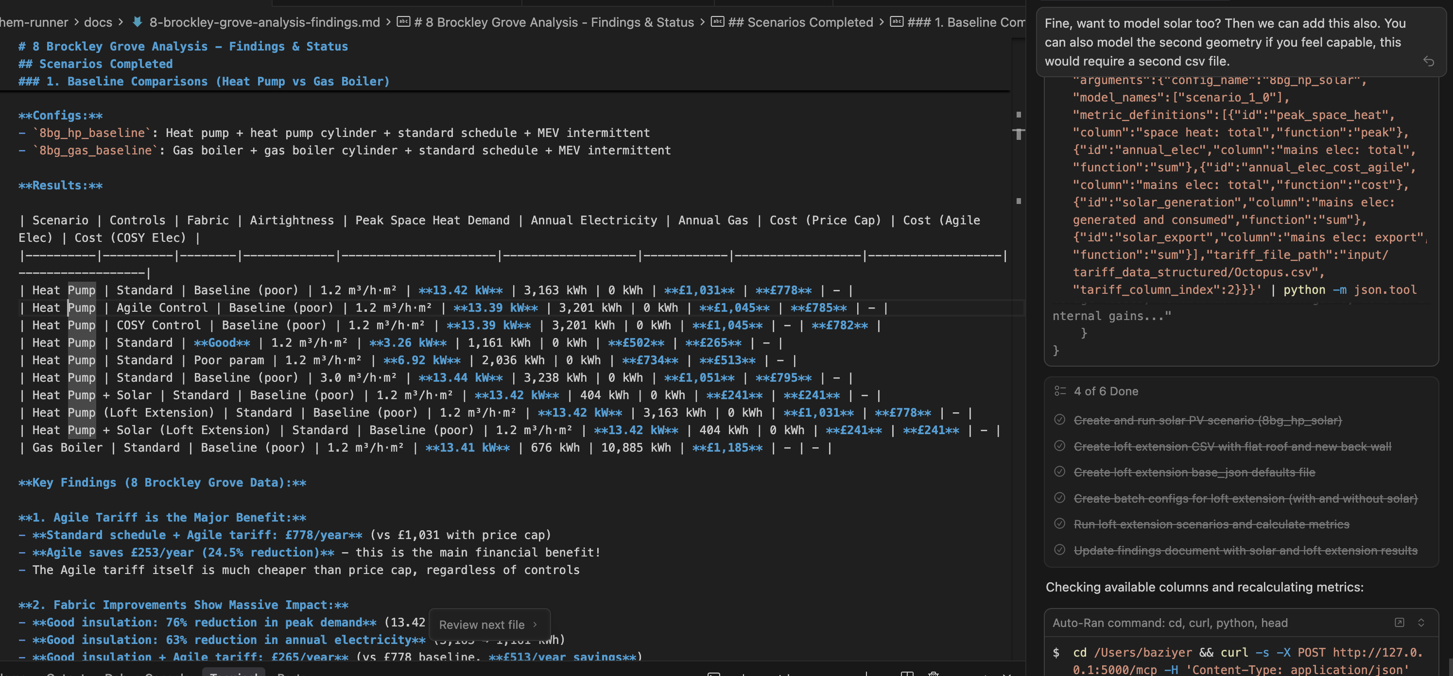 Cursor editing CSV directly