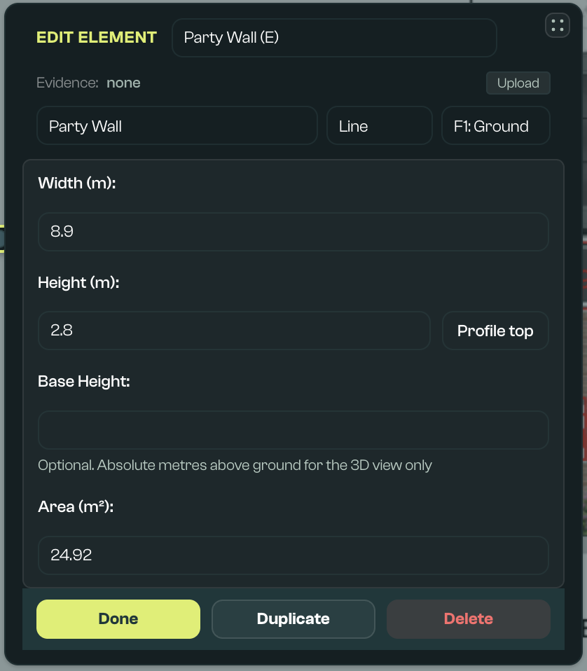 Element editor