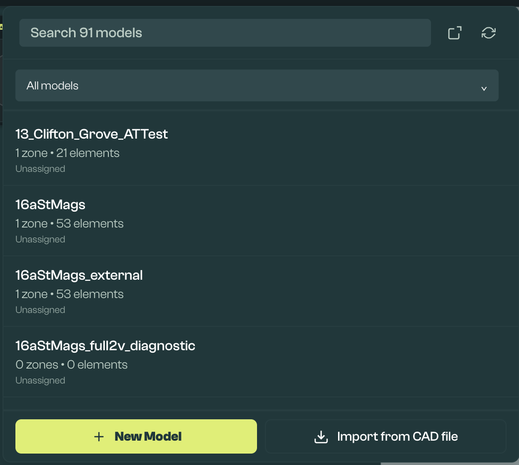File dropdown